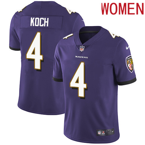 2019 Women Baltimore Ravens 4 Koch purple Nike Vapor Untouchable Limited NFL Jersey